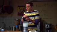 Sheldon turning the snow-cone maker on (Image via Warner Bros)